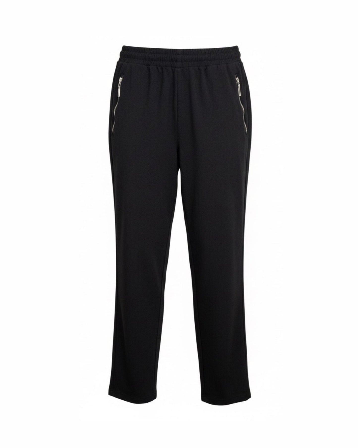 alicia pantalon recht model slimfit van viscose in korte lengte maat. dames broek met elastiek. verkocht door Marijke Mode