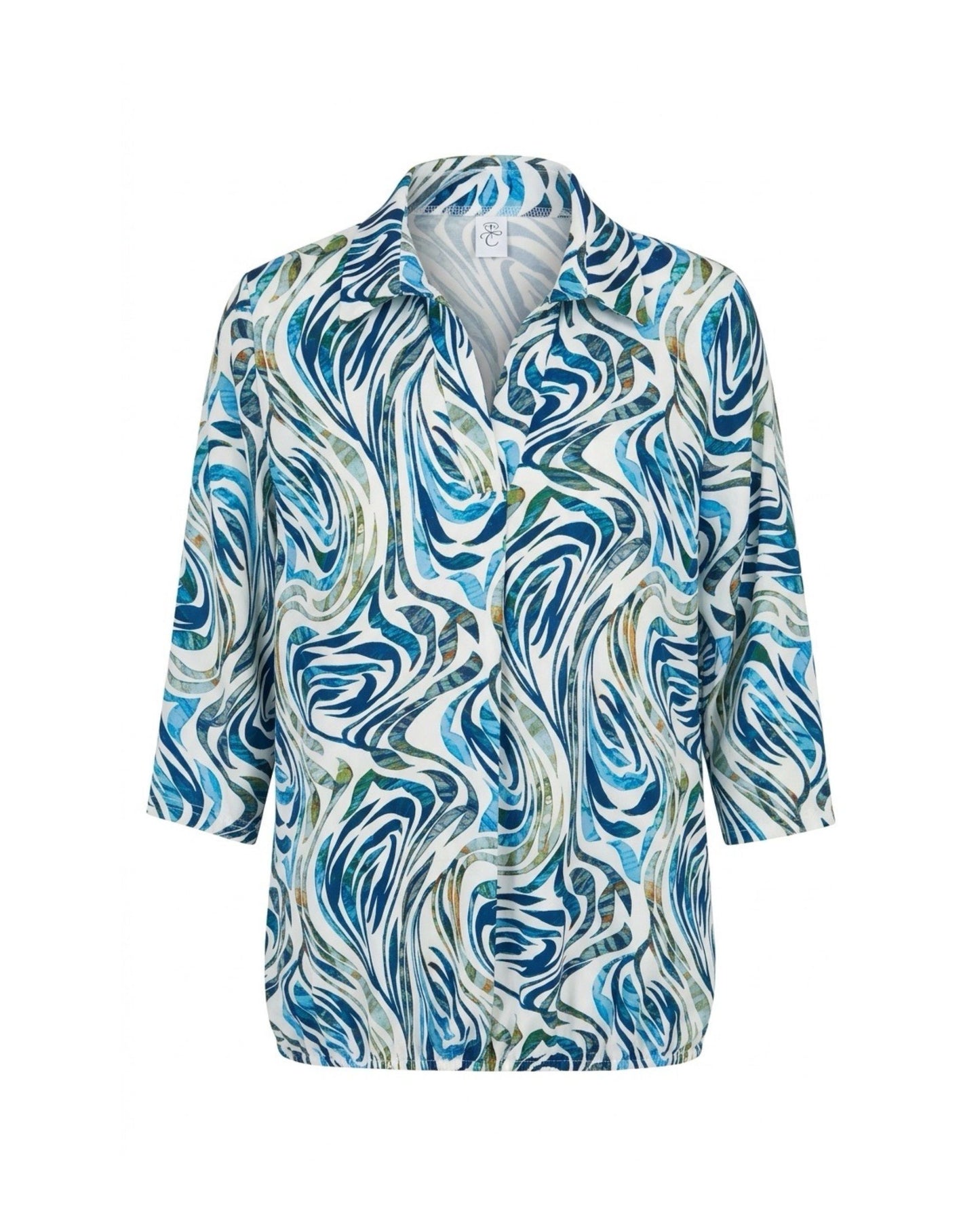 poloshirt met driekwart mouwen met kraag bij marijke mode