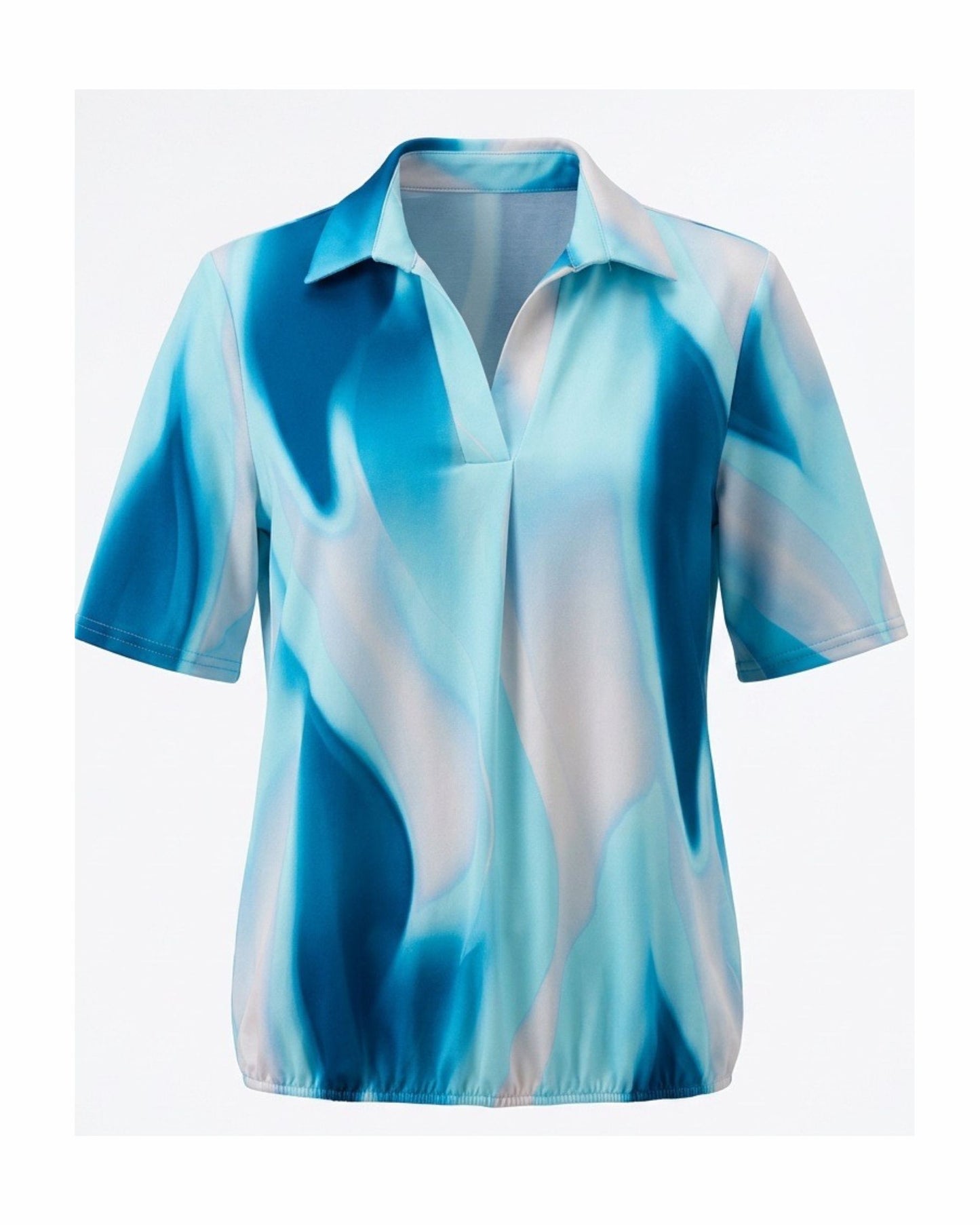 blouson poloshirt met korte mouwen voor dames mode verkijgbaar bij marijke Mode