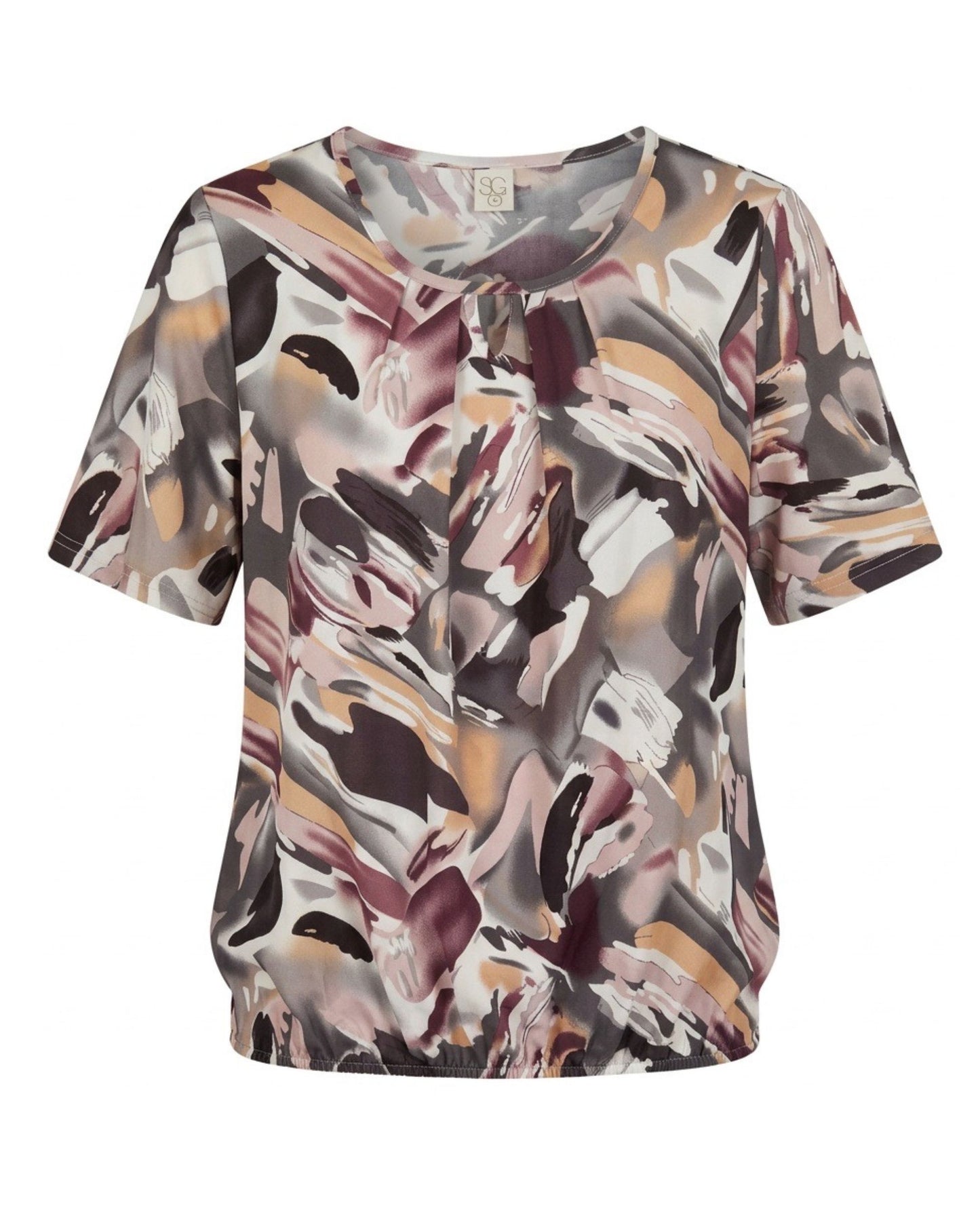 Blouson shirt voor dames met comfortabele pasvorm, verkrijgbaar bij Marijke Mode.