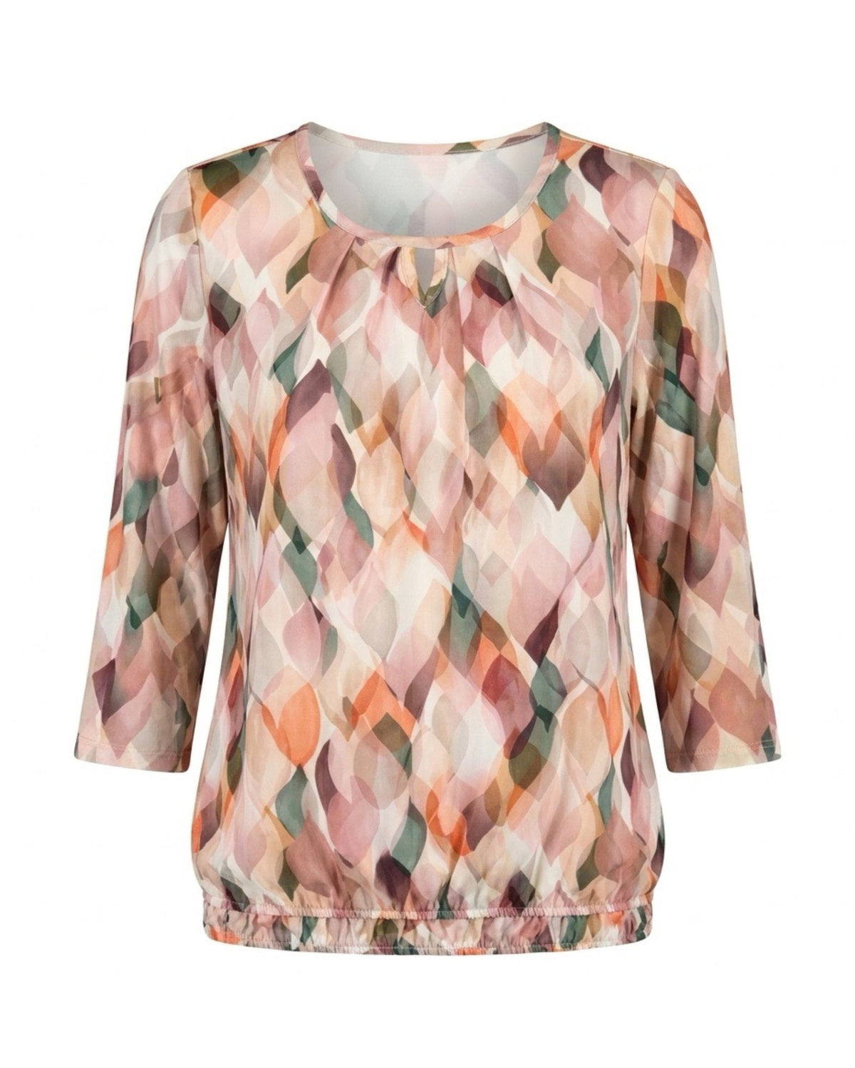 Damesshirt met driekwartmouwen van zachte viscose – Marijke Mode