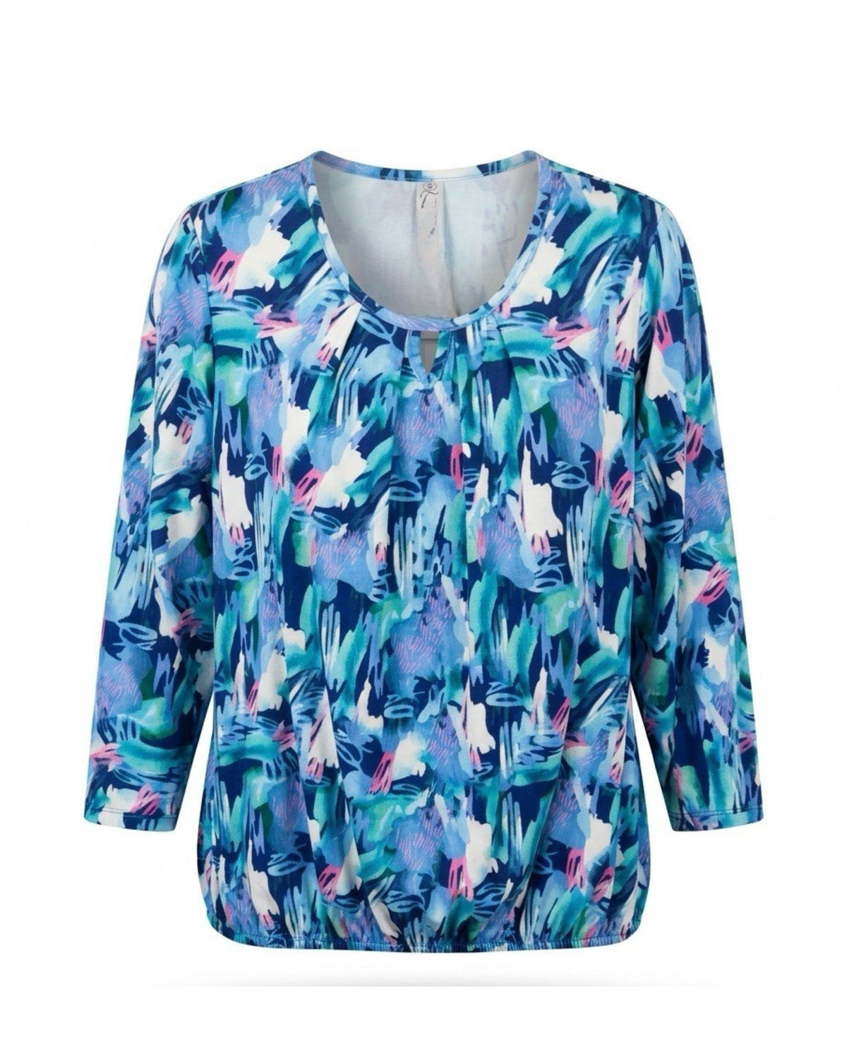 Damesshirt met driekwartmouwen van zachte viscose – Marijke Mode