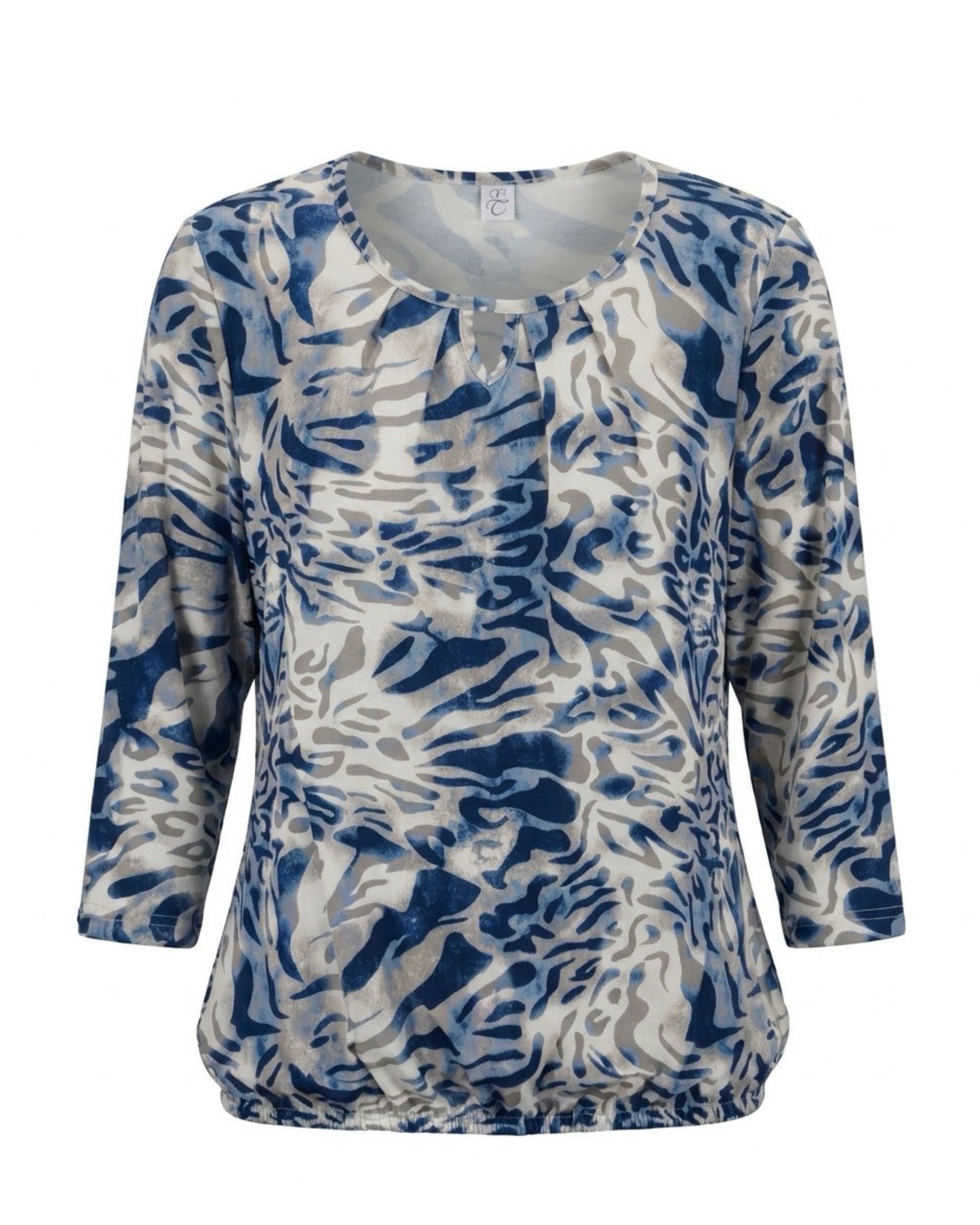 Damesshirt met driekwartmouwen van zachte viscose – Marijke Mode.