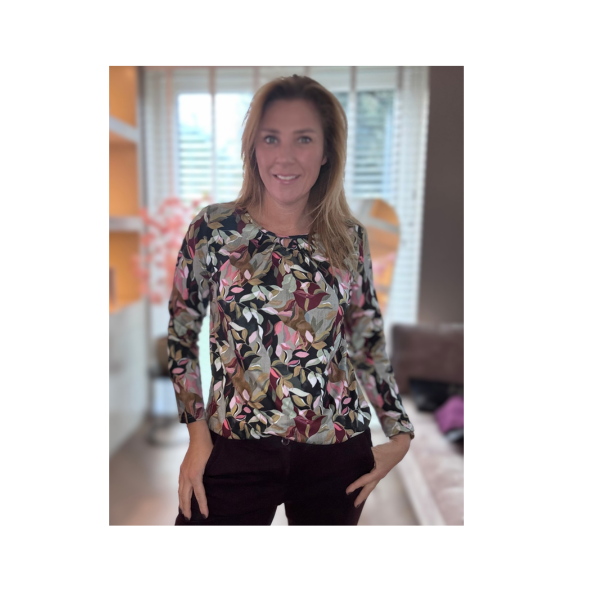 blouson shirt ronde hals.