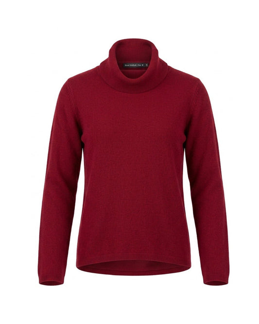 Cashmere Feeling dames coltrui met losse omslagcol in unikleur, verkrijgbaar bij Marijke Mode