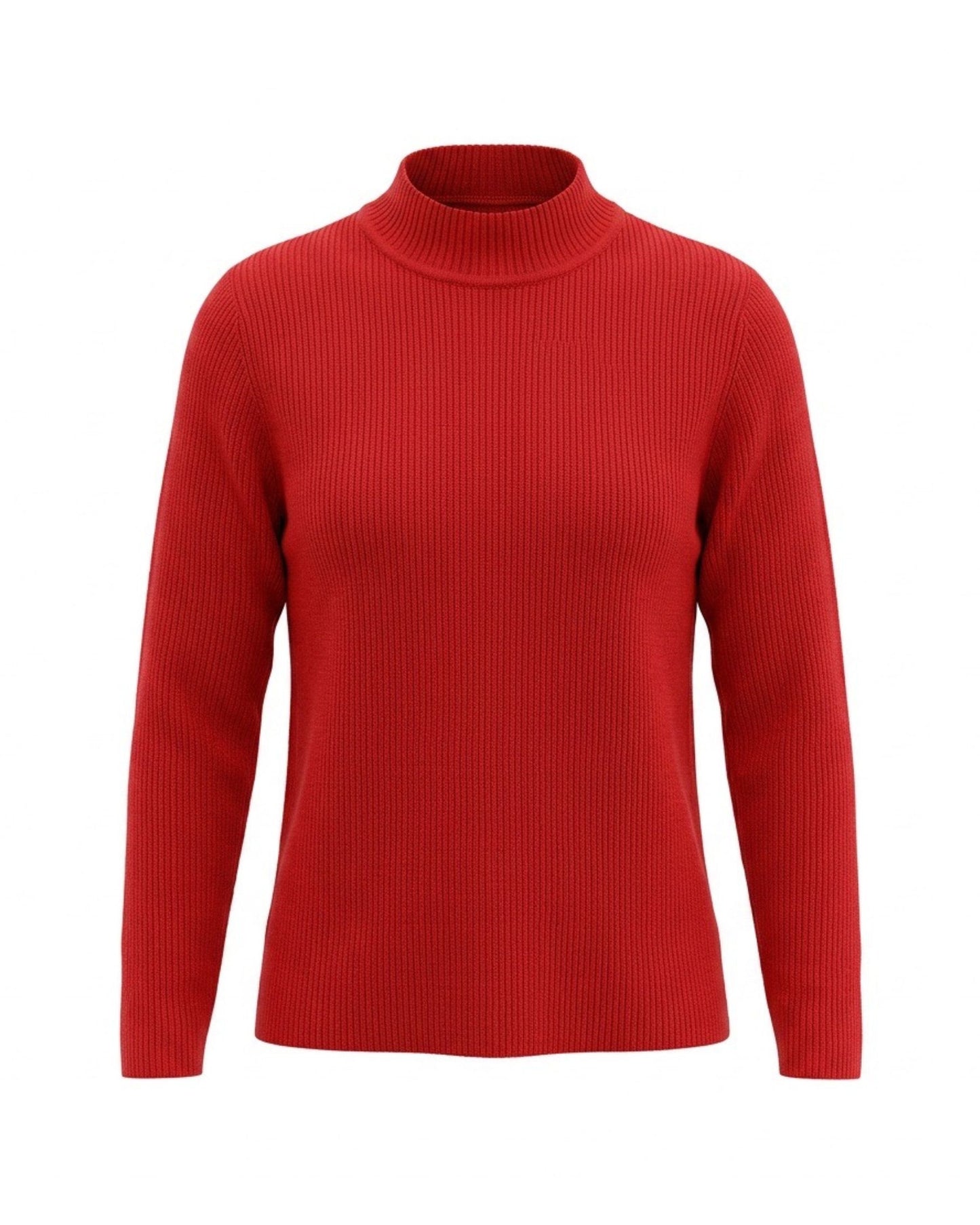 Cashmere Feeling dames coltrui in zachte ribstof met lange mouwen verkocht door Marijke Mode