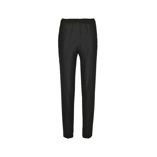 Sensia pantalon Deva – klassieke damespantalon met rechte pijp, hogere taille, elastieke tailleband en steekzakken. Verkrijgbaar bij Marijke Mode.