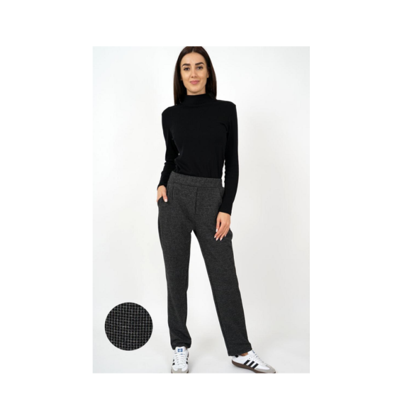 mxo instapbroek met ruit grijs enzwart. verkijgbaar bij marijkemode