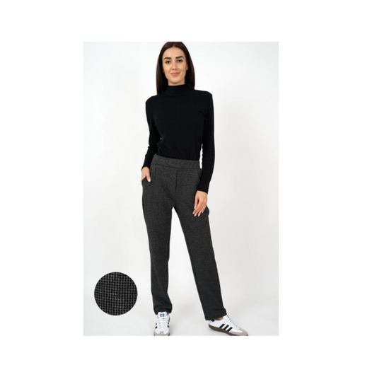 mxo instapbroek met ruit grijs enzwart. verkijgbaar bij marijkemode