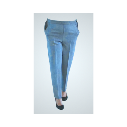Damespantalon Elastiek Indigoblauw