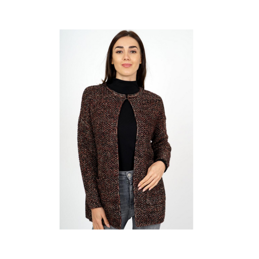 Gabriella K Vest Burgundy Gold