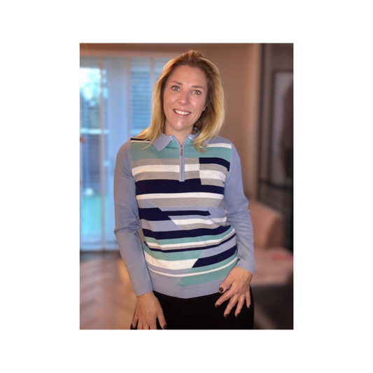 gabriella k trui met kraag polomodel bij marijkemode