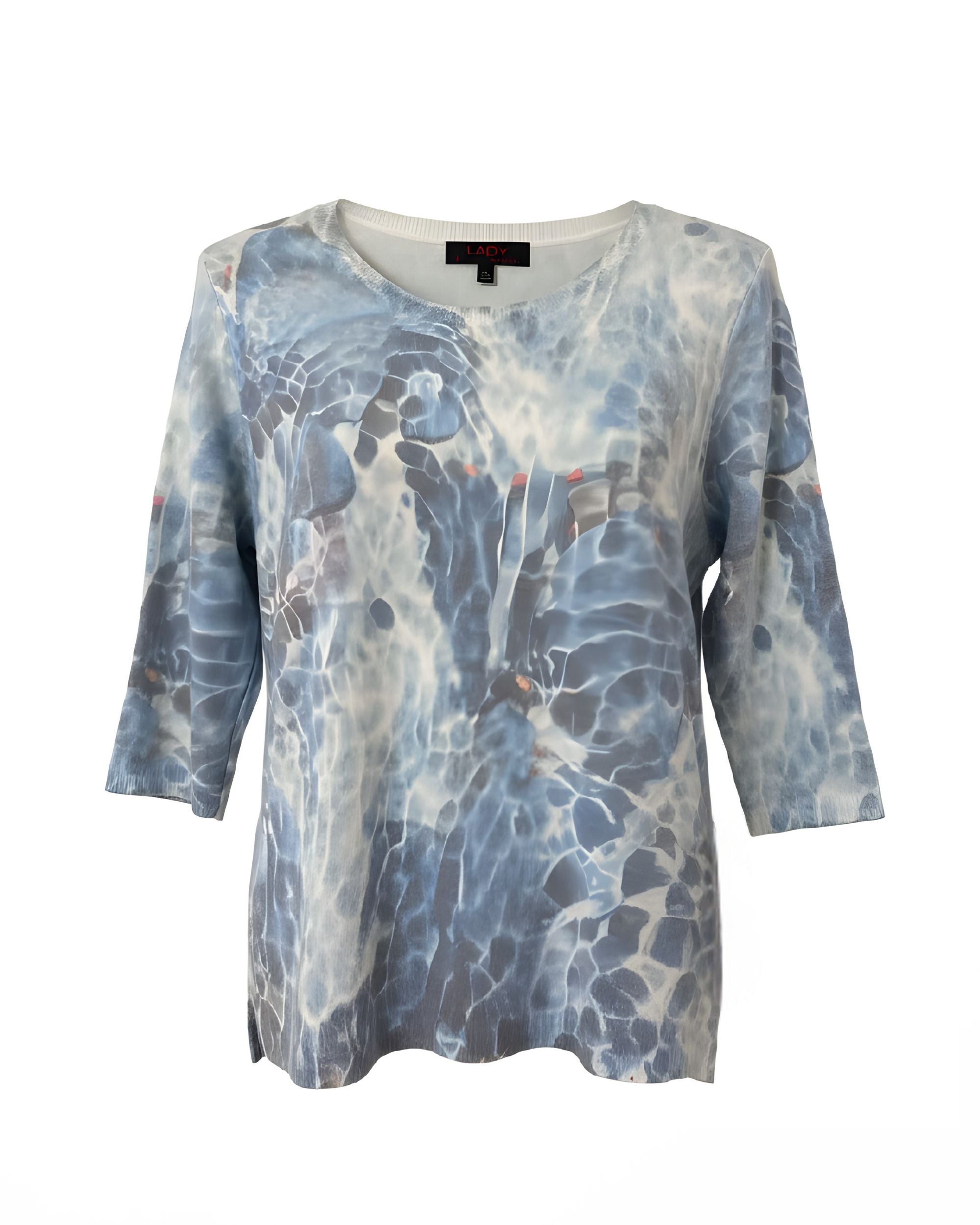 Liam trui met driekwart mouwen in zachte voorjaarskleuren van Marijke Mode