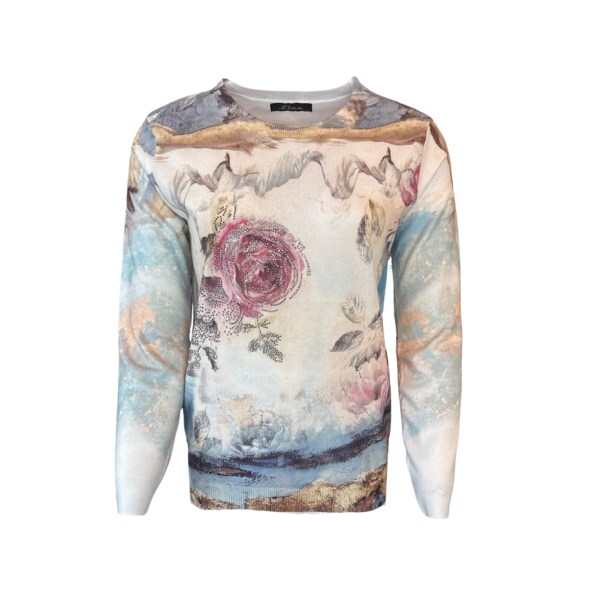 Heerlijk zachte Lian soft feeling trui met ronde hals, lange mouwen en brede onderboord – tijdloos overgangstruitje – verkrijgbaar bij Marijke Mode damesmode S-XXL"