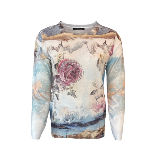 Heerlijk zachte Lian soft feeling trui met ronde hals, lange mouwen en brede onderboord – tijdloos overgangstruitje – verkrijgbaar bij Marijke Mode damesmode S-XXL"