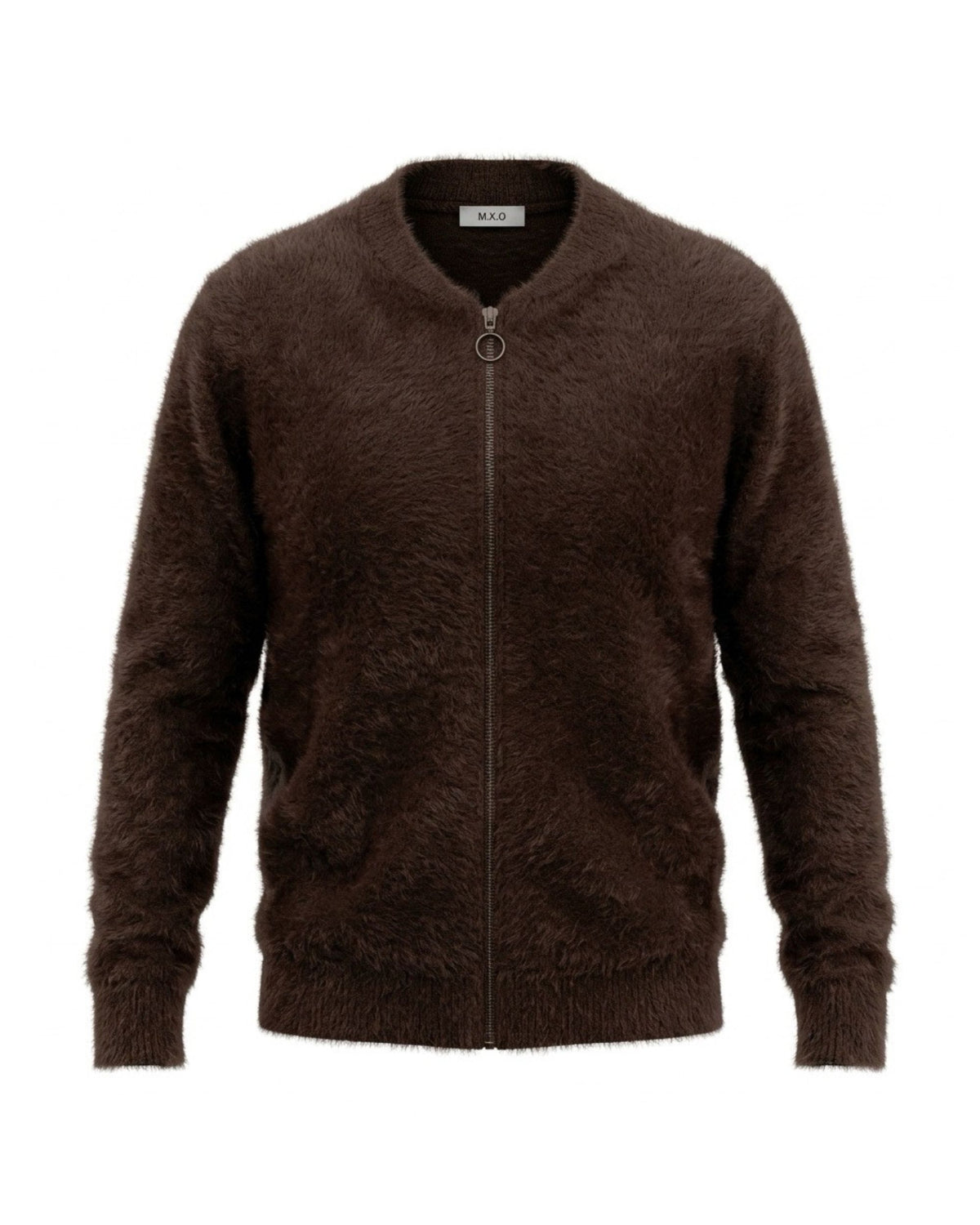 zacht vest met rits merk mxo bruin door marijke mode
