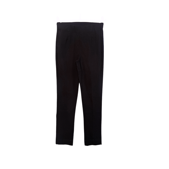 Instapbroek MXO met brede elastische tailleband en split onderaan, korte lengtemaat 78 cm, verkrijgbaar bij Marijke Mode in rood, indigoblauw, zwart en donkerblauw.