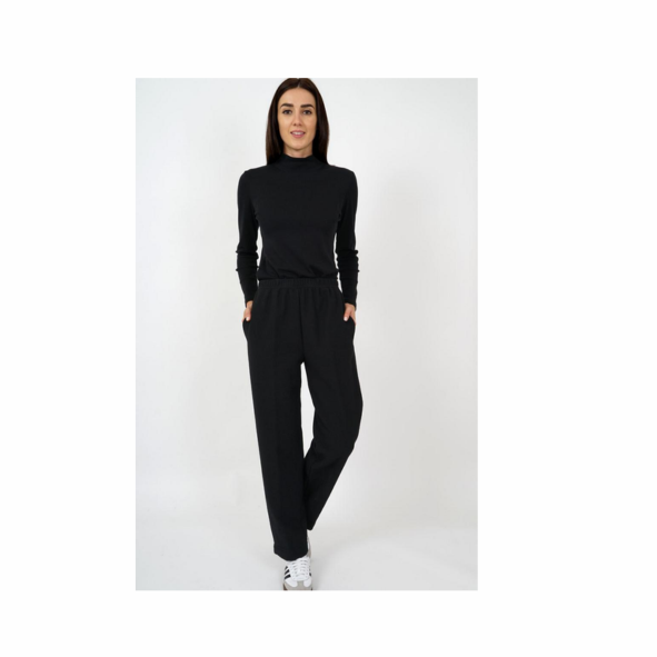 marinello ribbel stof pantalon gevoerd. elstieke in de taille. instapbroekken verkijgbaar bij marijkemode