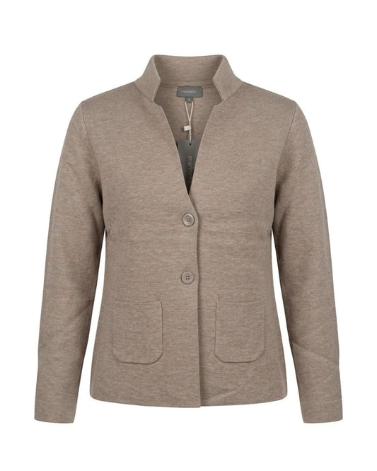 Marinello Vestjasje Met Opstaand kraagje taupe verkocht door Marijke Mode