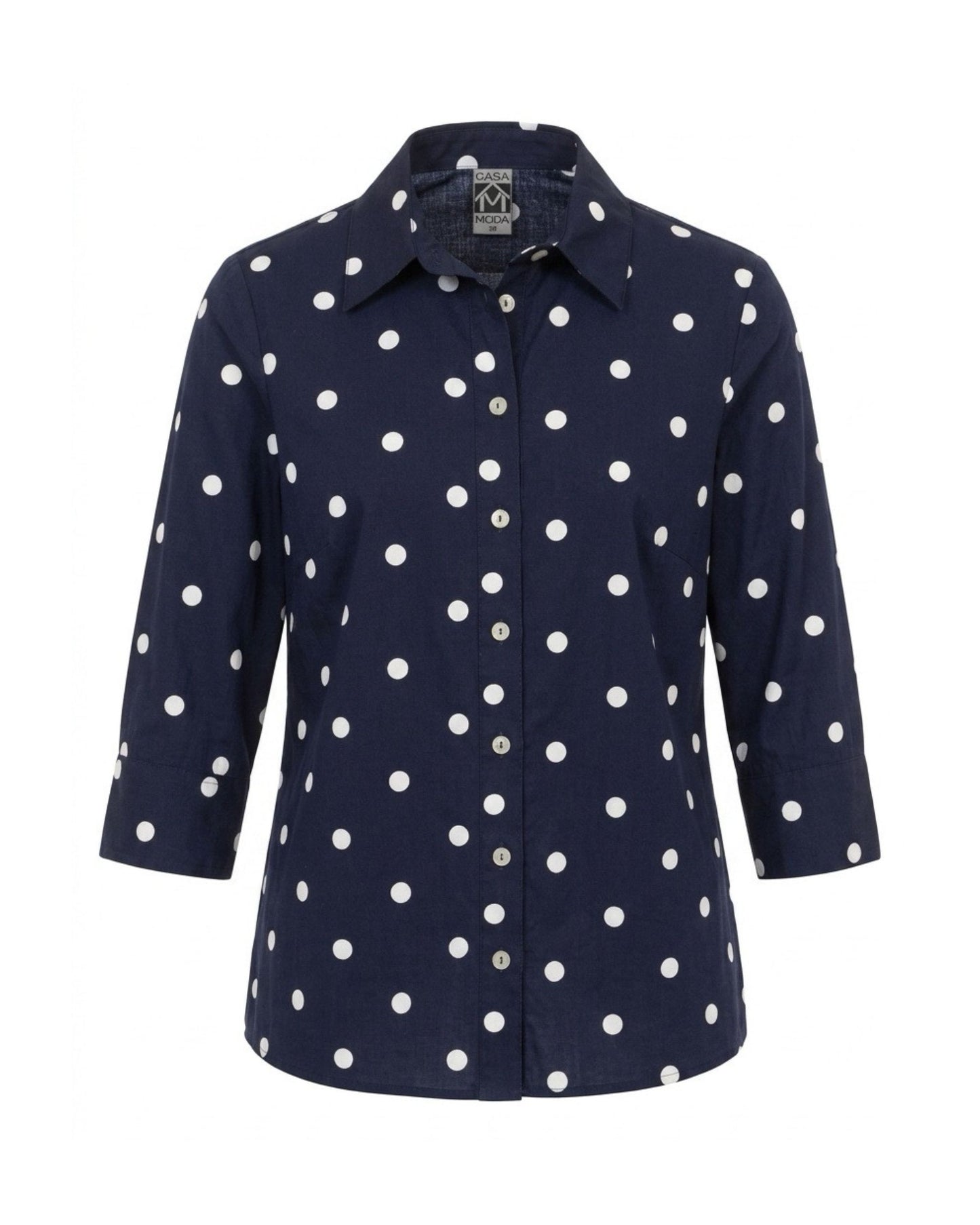 Sensia Blouses 3/4 Donkerblauw Wit Stip