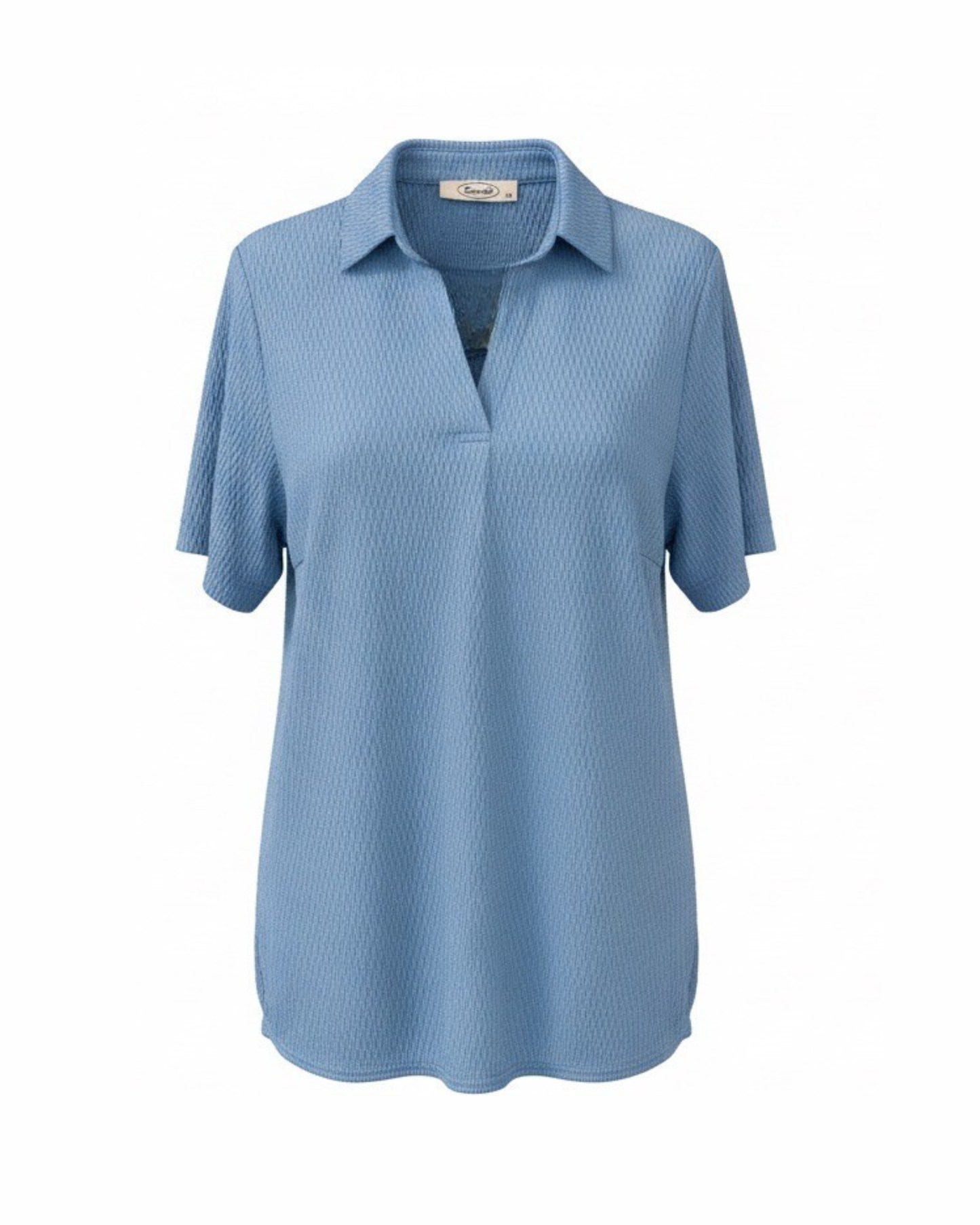 sensia fashion poloshirt blouson elastiek bubble. verkocht door marijke mode