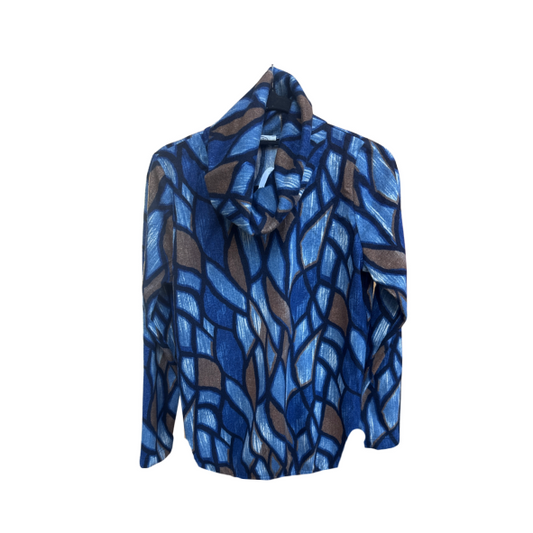 Sensia Blouson Trui Soft Vlak Blauw Bruin