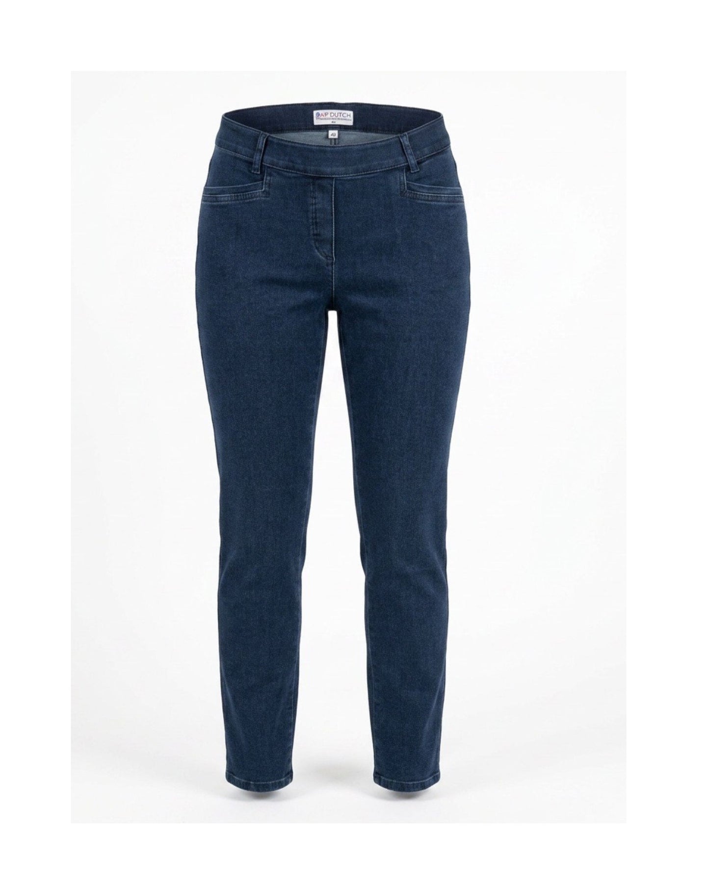 Sensia Fashion Patti damesjeans met veel stretch, elastische tailleband, riemlussen en vier zakken, verkrijgbaar bij Marijke Mode