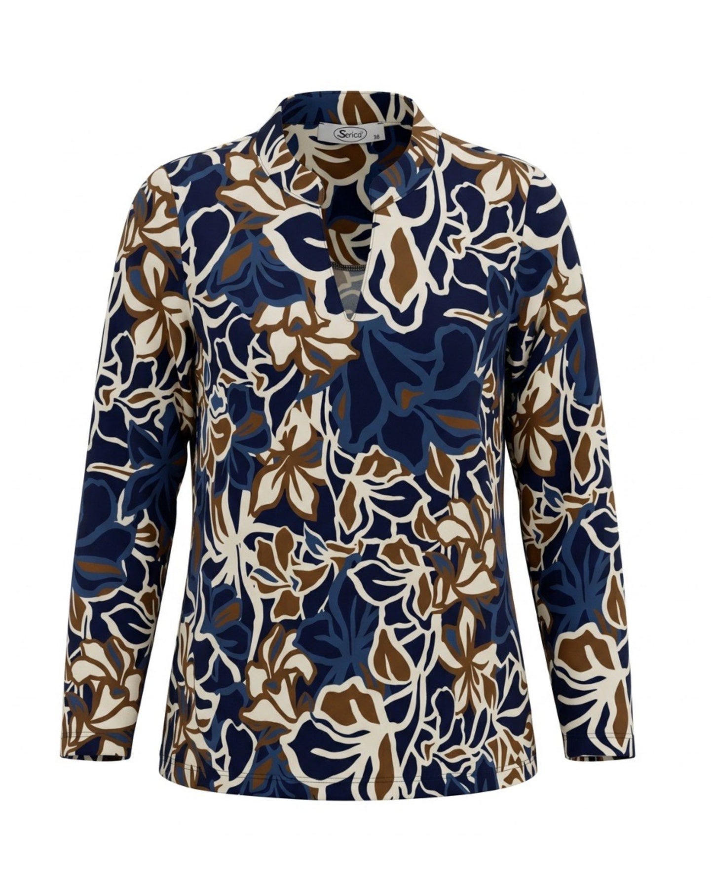 Sensia Fashion blousonshirt Barby met zachte fleece feeling en V-hals, verkrijgbaar bij Marijke Mode.