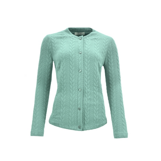 Sensia Risana Vest met Structuur Knopen Mint