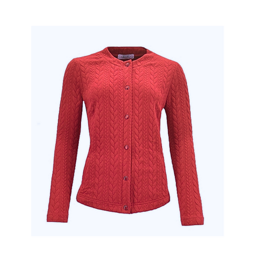 sensia vestjasje met knopen ronde hals. verkijgbaar bij marijkemode