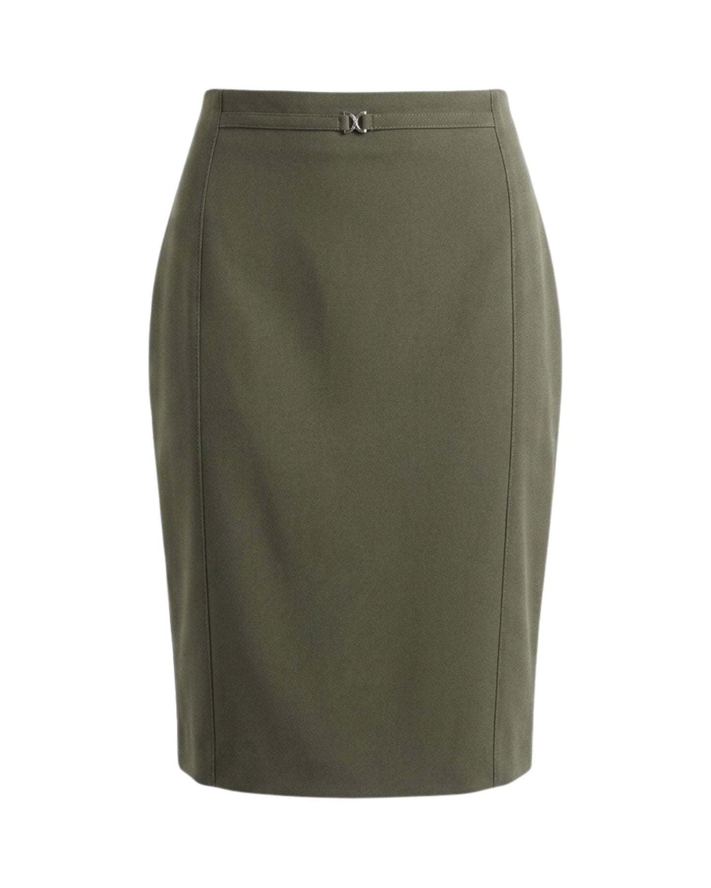 Sensia Fashion rok Rambla met zilverkleurige gesp en recht model – Marijke Mode