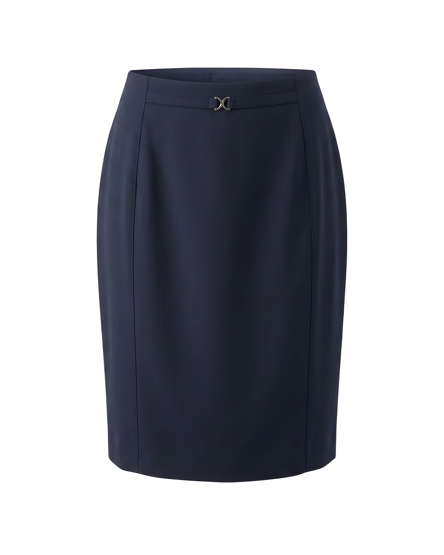 Sensia Fashion rok Rambla met zilverkleurige gesp en recht model – Marijke Mode