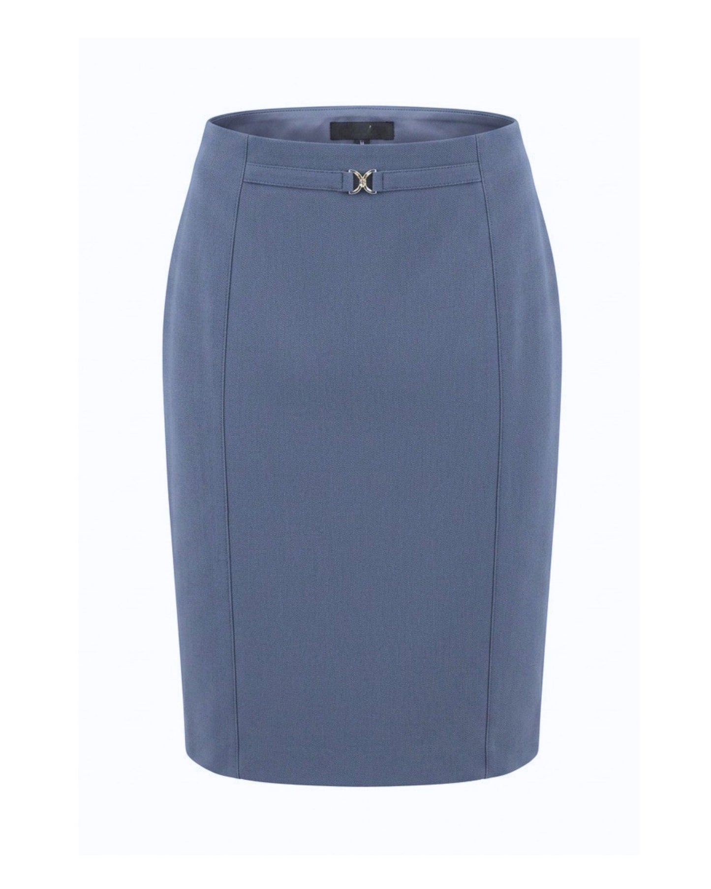 Sensia Fashion rok Rambla met zilverkleurige gesp en recht model – Marijke Mode