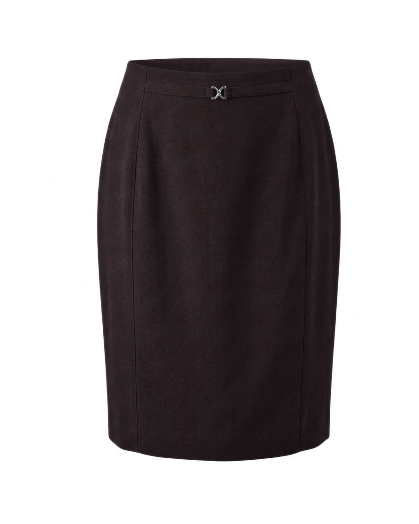 Sensia Fashion rok Rambla met zilverkleurige gesp en recht model – Marijke Mode