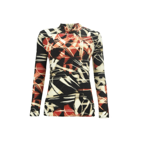 sensia coll trui zachte stof blouson trui. verkihgbnaar bij marijkemode