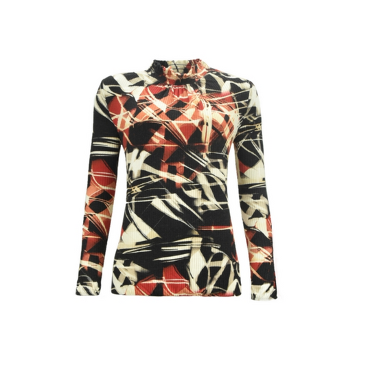 sensia coll trui zachte stof blouson trui. verkihgbnaar bij marijkemode