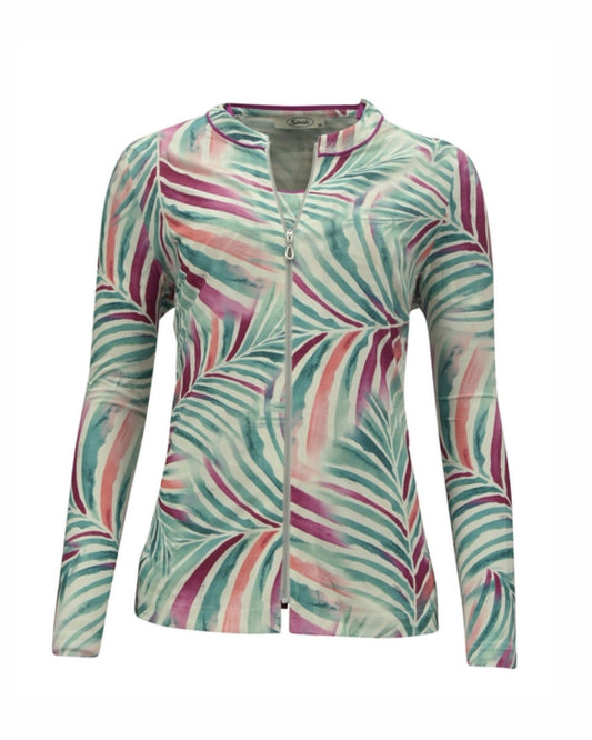 Sensia tweedelige twinset dames in vrolijke voorjaarskleuren – comfortabel vest en shirt | Marijke Mode