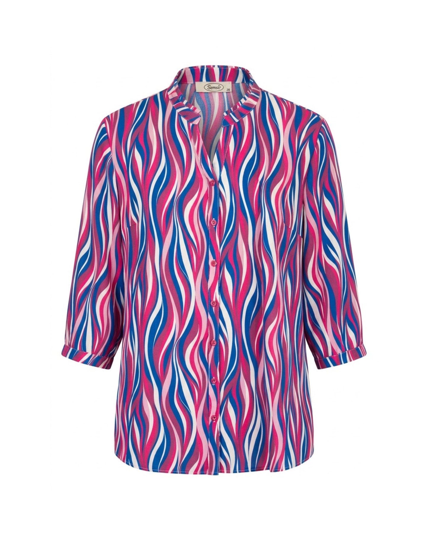 sensia blouse fuhsia blauw verkocht droo Marijke Mode