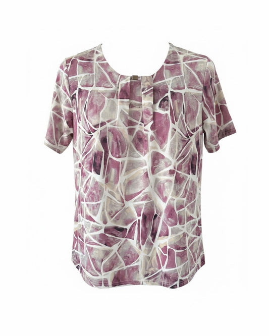 Shirt Vlak Oudroze Creme