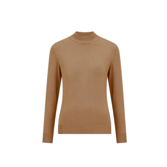 Bon Tricot dames turtle trui zwart – zachte viscosemix met colletje, aansluitend model, lange mouwen en gebreide boorden. Verkrijgbaar bij Marijke Mode.