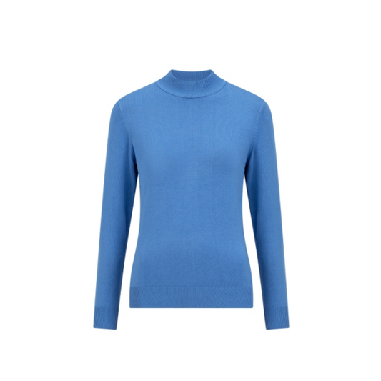 Bon Tricot dames turtle en koltruien – zachte basics in viscosemix, aansluitend model met colletje, ideaal voor najaar en winter. Verkrijgbaar bij Marijke Mode."