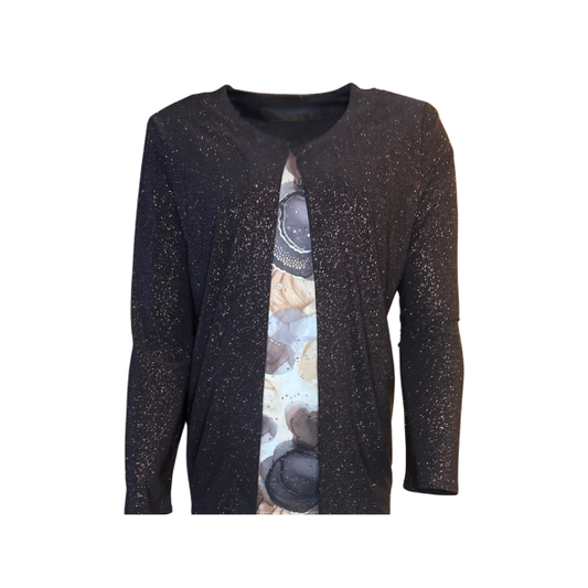 Two In One Twinset Sparkling Bruin Brons Top Geel Taupe