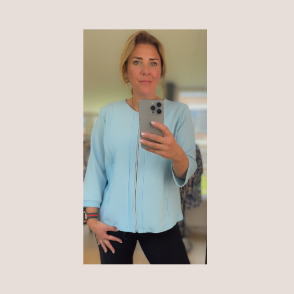 Vestjasje Structuur Licht blauw