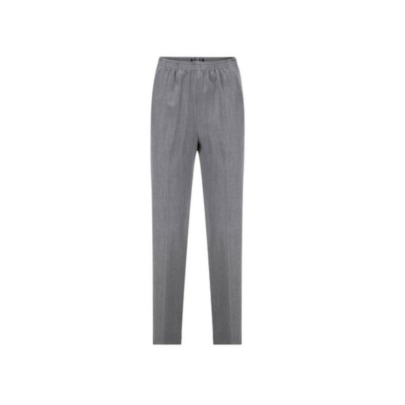 sensia fashion grijs broek korte lengte maat met elastieke band inde taille. aangeboden door marijke mode. mode voor ouderen den haag.