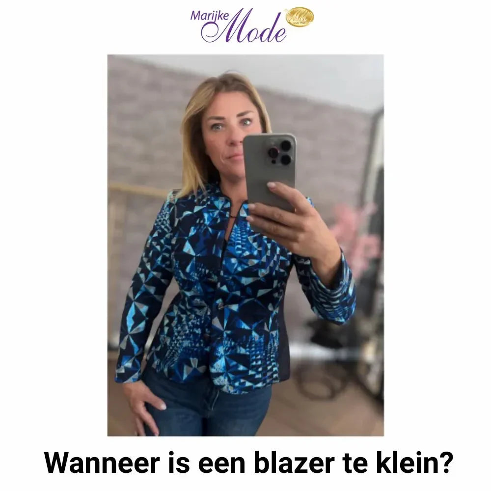 Wanneer is een blazer te klein