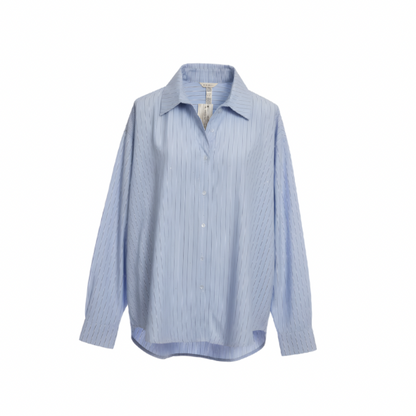 Vlotte one size blouse met knopen en lange mouwen van Marijke Mode, geschikt tot maat 44