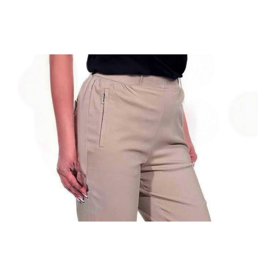 Alicia pantalon dames – elastische taille – rechte pijp – Marijke Mode