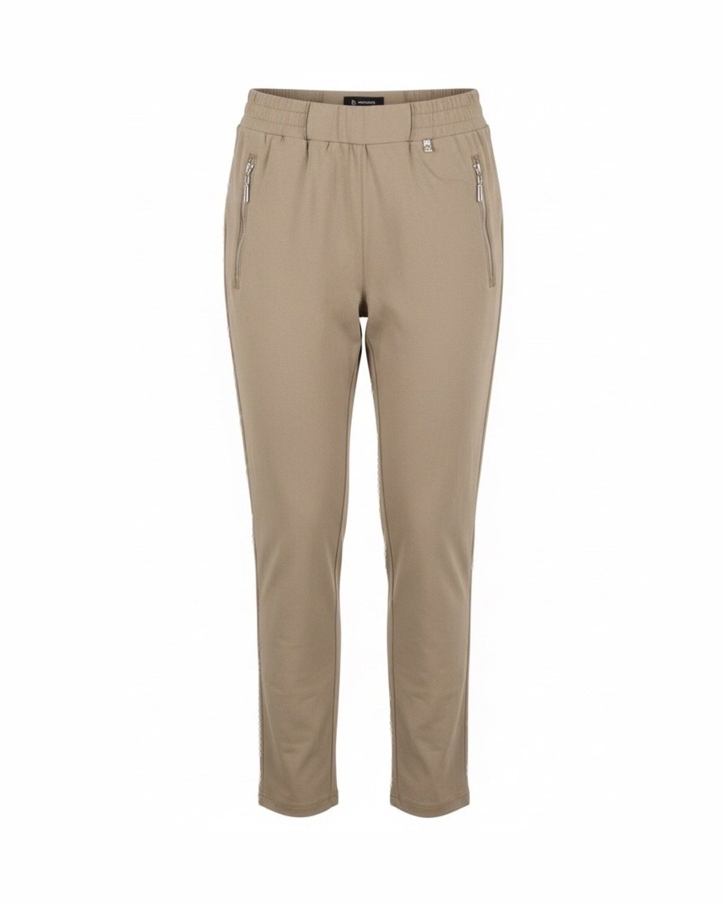 alicia pantalon recht model slimfit van viscose in korte lengte maat. dames broek met elastiek. verkocht door Marijke Mode