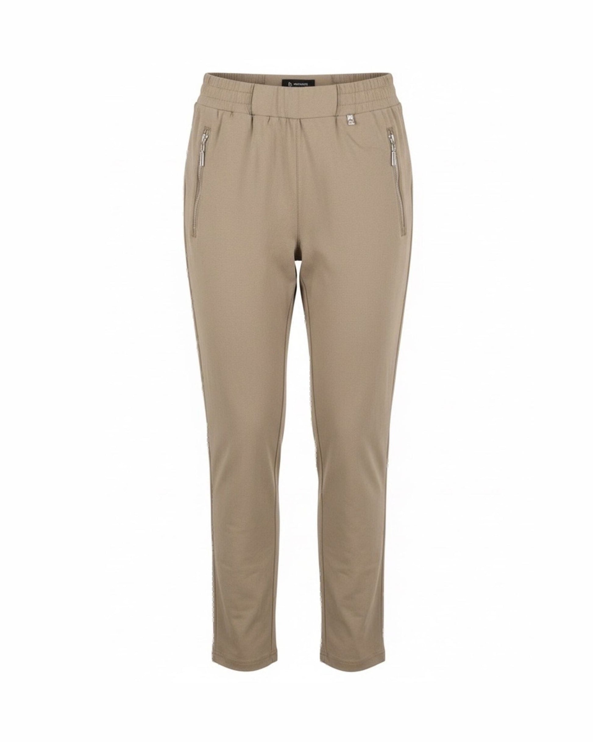alicia pantalon recht model slimfit van viscose in korte lengte maat. dames broek met elastiek. verkocht door Marijke Mode