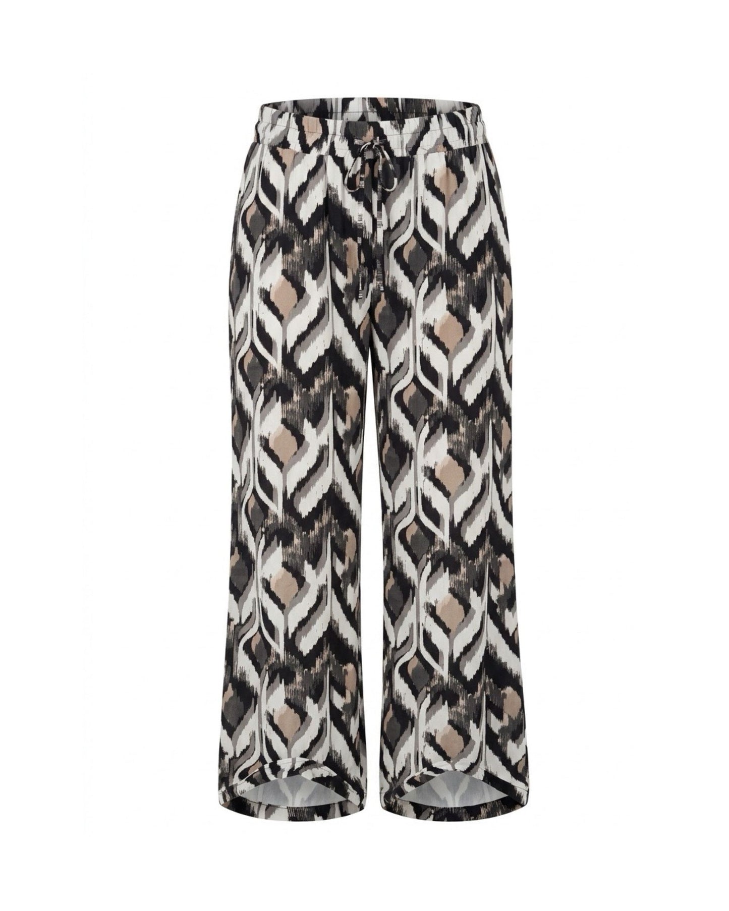Azuri comfy shirt in zwart-wit met V-hals en korte mouwen, verkocht door Marijke Mode